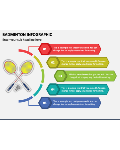 Badminton Infographic PPT Slide 1