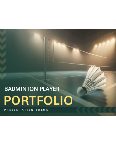Badminton Player Portfolio PPT Slide 1