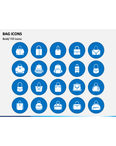 Bag Icons PPT Slide 1