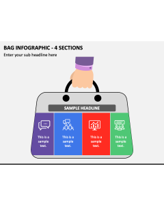 Bag Infographic - 4 Sections PPT Slide 1