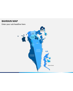 Bahrain map PPT slide 2