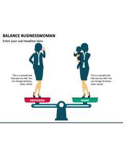 Balance Businesswoman PPT Slide 1