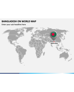 Bangladesh on World Map PPT Slide 1