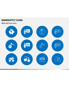 Bankruptcy Icons PPT Slide 1