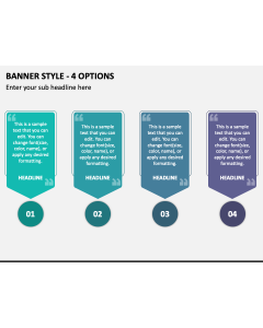 Banner Style - 4 Options PPT Slide 1