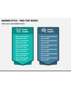 Banner Style - Two Text Boxes PPT Slide 1