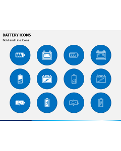 Battery Icons PPT Slide 1