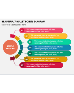 Beautiful 7 Bullet Points Diagram PPT Slide 1