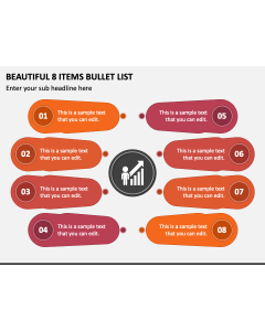 Beautiful 8 Items Bullet List PPT Slide 1