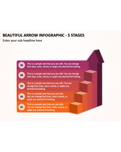 Beautiful Arrow Infographic - 5 Stages PPT Thumbnail