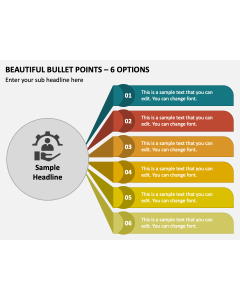 Beautiful Bullet Points - 6 Options PPT Slide 2