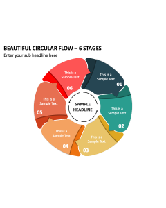 Beautiful Circular Flow - 6 Stages PPT Slide 2