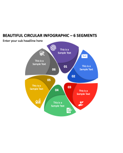 Beautiful Circular Infographic - 6 Segments PPT Slide 2