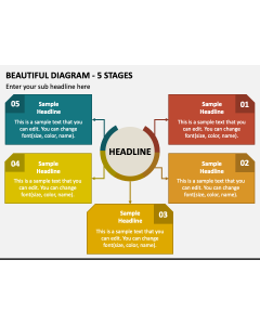 Beautiful Diagram - 5 Stages PPT Slide 1