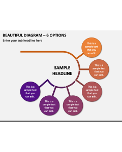 Beautiful Diagram - 6 Options PPT Slide 1