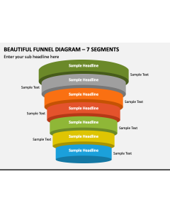 Beautiful Funnel Diagram - 7 Segments PPT Slide 1
