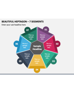 Beautiful Heptagon - 7 Segments PPT Slide 1