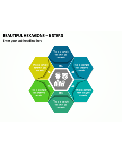 Beautiful Hexagons - 6 Steps PPT Thumbnail