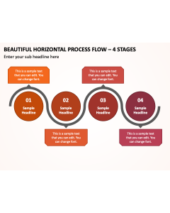 Beautiful Horizontal Process Flow - 4 Stages PPT Thumbnail