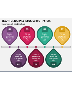 Beautiful Journey Infographic - 7 Steps PPT Slide 1
