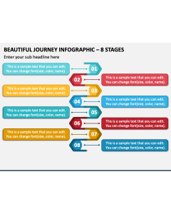 Beautiful Journey Infographic - 8 Stages PPT Slide 1