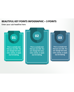 Beautiful Key Points Infographic - 3 Points PPT Slide 2