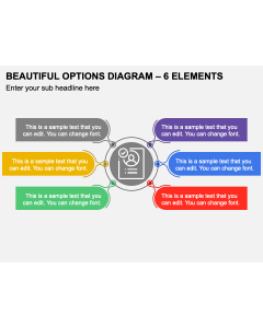 Beautiful Options Diagram - 6 Elements PPT Slide 2