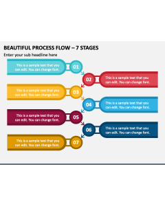 Beautiful Process Flow - 7 Stages PPT Slide 1