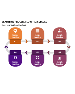 Beautiful Process Flow - Six Stages PPT Slide 2