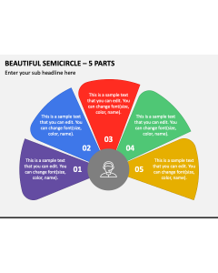 Beautiful Semicircle - 5 Parts PPT Slide 1