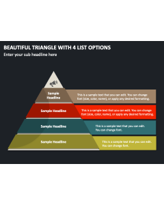 Beautiful Triangle with 4 List Options PPT Thumbnail