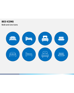 Bed Icons PPT Slide 1
