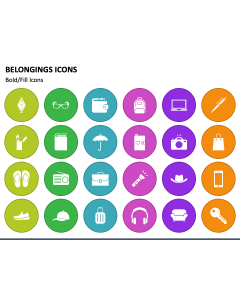Belongings Icons PPT Slide 1