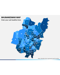 Bhubaneswar Map PPT Slide 1