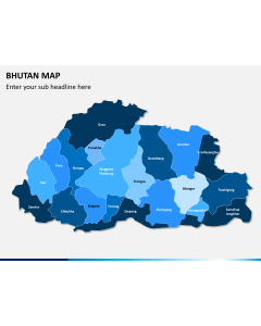 Bhutan map PPT slide 1