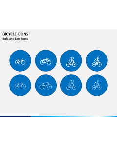 Bicycle Icons PPT Slide 1