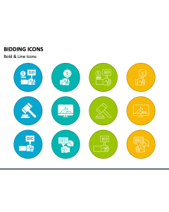 Bidding Icons PowerPoint Slide 1