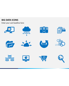 Big data icons PPT slide 1