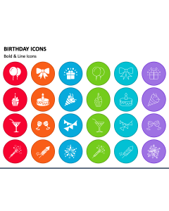 Birthday Icons PPT Slide 1