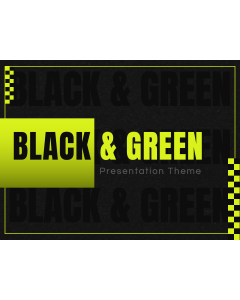 Black and Green Presentation Theme PPT Thumbnail