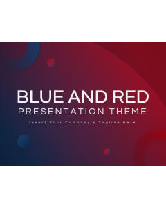 Miniatura de presentación PPT en azul y rojo