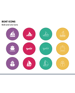 Boat Icons PPT Slide 1