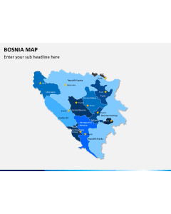 Bosnia map PPT slide 2