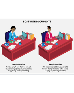 Boss with Documents PPT Slide 1