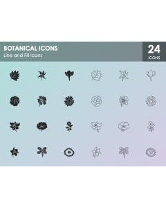 Botanical Icons PPT Slide 1