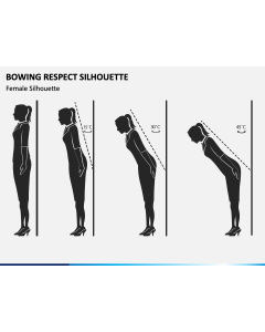 Bowing Respect Silhouette PPT Slide 1