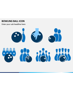 Bowling Ball Icons PPT Slide 1