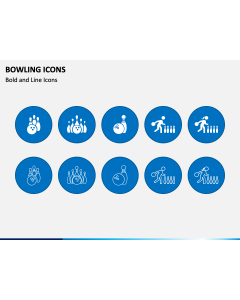 Bowling Icons PPT Slide 1