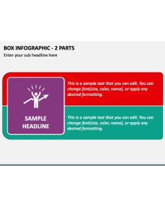 Box Infographic - 2 Parts PPT Slide 1