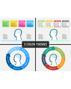 Brain diagram PPT cover slide 